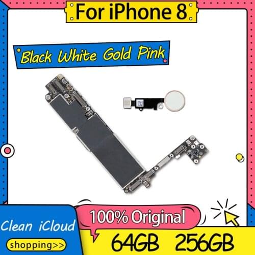 100% Unlocked Motherboard For iPhone 8 Motherboard With Touch ID,Full Tested For iPhone 8 Logic Board Mainboard With IOS System