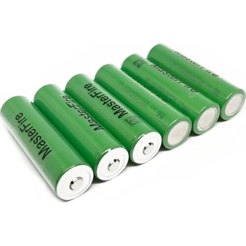 MasterFire 6PCS/LOT 18650 US18650VTC4 3.7V 2100mAh 30A VTC4 High Drain Rechargeable Lithium Battery with Point Head For Sony