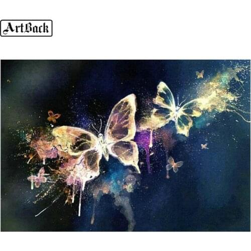 Full square 5d diamond painting crystal butterfly 3d round diy mosaic dragon stick diamond embroidered butterfly wall decoration