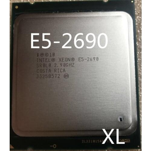 Intel Xeon Processor E5-2690 E5 2690 E5 2690 Eight Core 2.9G SROL0 C2 LGA2011 CPU properly Desktop Processor
