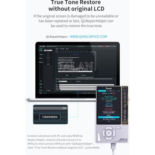 QIANLI APOLLO Battery Programer LCD Screen True Tone Restore Data Line Detection Tools For Iphone Repair