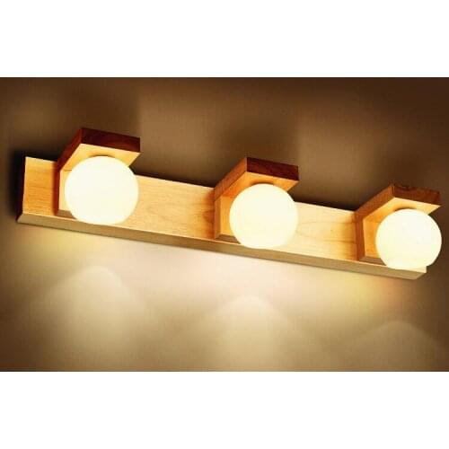 LED lens headlight Wall Lamps lamp simple wood bathroom lamp a1 waterproof anti fog lamp cabinet Scandinavia LI629 ZL46 YM