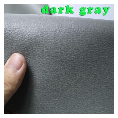 Dark Gray Small Lychee PU Leather Faux Leather Fabric PU Artificial Leather Upholstery Leather BY THE YARD FREE SHIPPING