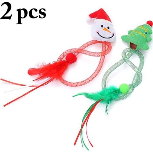 2pcs Teeth Grinding Catnip Toys Funny Interactive Plush Cat Toy Pet Kitten Chewing Vocal Toy Feather Cat Toys