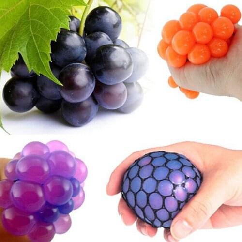 Funny Anti Stress Face Reliever Grape Ball Creative Water Ball Toys Autism Mood Squeeze Relief Toy