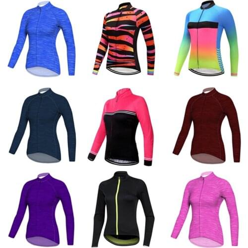 Women 9 Style 2021 Long Cycling MTB Bicycle Wear Ropa Ciclismo Quick-Dry Cycle Clothes Jacket MX Mountain Road Sports Tops