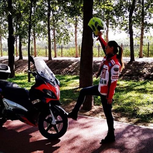 Women 600D Oxford motorcycle jacket DUHAN Motocross racing coat with CE protector motorbike clothes Black blue red colors