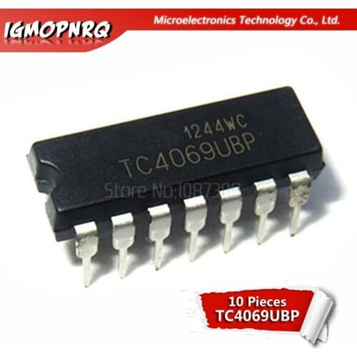 10pcs 4069 TC4069UBP DIP14 gate / inverter IC TOS new original