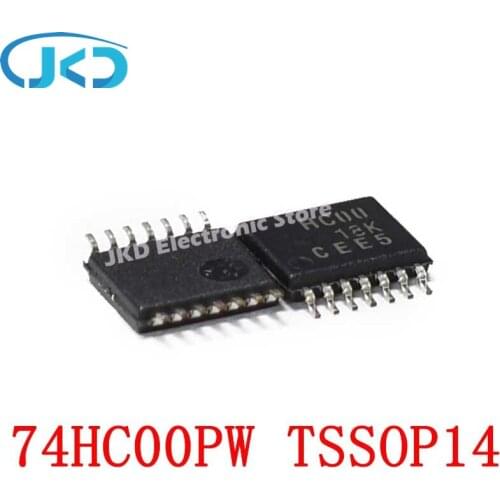 10pcs 74HC00PW 74HC00P 74HC00 TSSOP-14 New IC