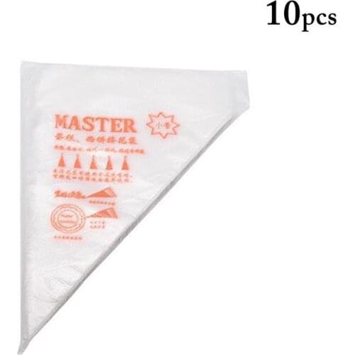 10pcs Pastry Bags PE Plastic Disposable Cake Decoration Bag Set Icing Piping Bag For Cake DIY Baking Accessories