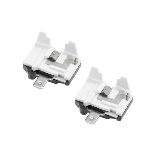 2 Pcs Refrigerator Thermal Overload Protector 1/6HP 125W Compressor Replacement