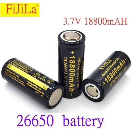 2021 New 3.7V 26650 Battery 18800mAh Li-ion Rechargeable Battery For LED Flashlight Torch Li-ion Battery accumulator battery