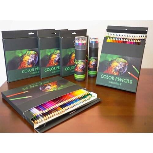 24/36/48/72 Colors Oily Color Pencil Artistic Lead Brush Sketch Wood Set Hand-Painted School Supplie Stationery Art Lapis De Cor