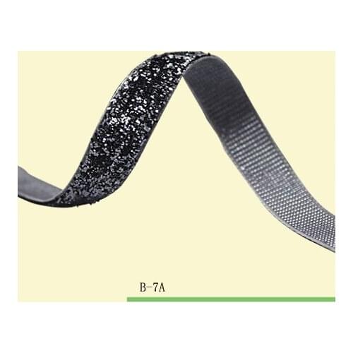 3/8" Glitter Velvet Ribbon Sparkle Ribbon Smoke Metallic Ribbon