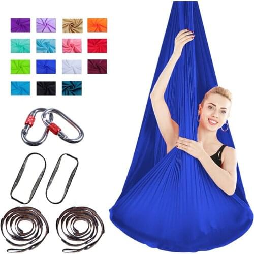 400*280cm Aerial Anti-gravity Yoga Hammock Swing Flying Yoga Bed Bodybuilding Gym Fitness Equipment Inversion Trapeze