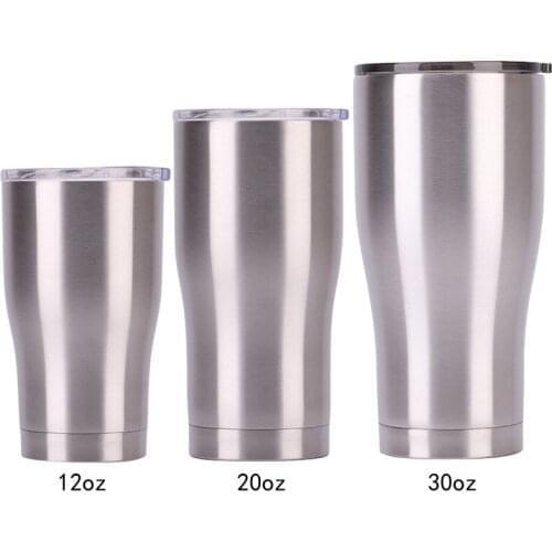 50pcs 12/20/30OZ Ice Drink Tumbler Monogrammed Travel Mug Stainless Steel Double Wall Vacuum Coffee Cup Outdoor Beer Water Mugs