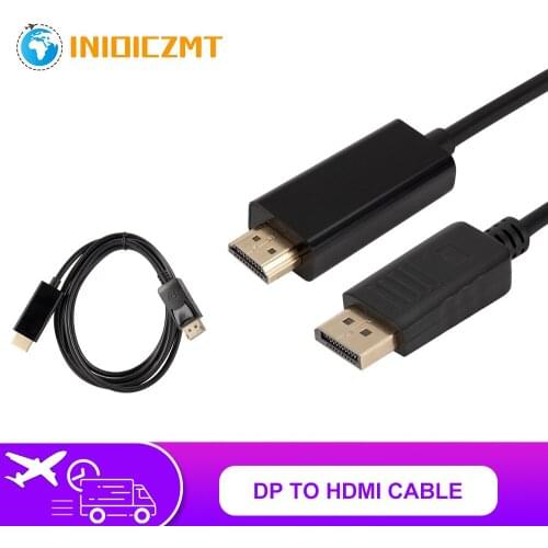 1080P Displayport Male To HDMI Male Adapter 1.8m Cable Video Audio Converter for PC Laptop DP To HDMI HDTV Projector