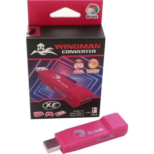 Brook USB Adapter Wingman XE Converter for Xbox 360/for Xbox One/for Xbox Elite 1 & 2 Controller to for PS4 Console (M0008289)