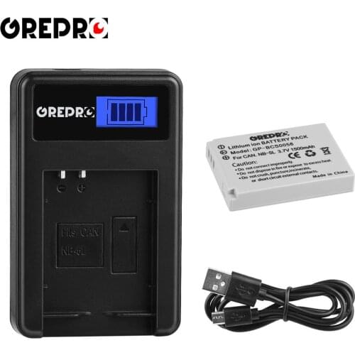 1Pc 1500mAh NB-5L NB5L NB 5L Battery + LCD USB Charger for Canon 90 90is 800 800is 850 850is 900 900is SD900 SX200 SD700IS SX230