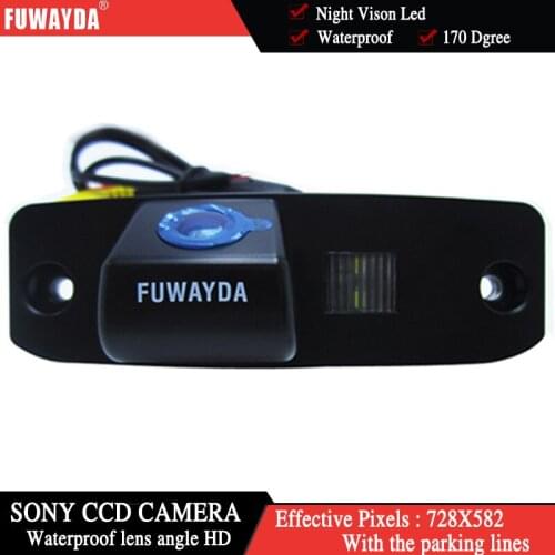 FUWAYDA for SONY CCD Car Rear View Reverse Mirror Image With Guide Line CAMERA For Hyundai Tucson Accent Elantra Terracan Sonata