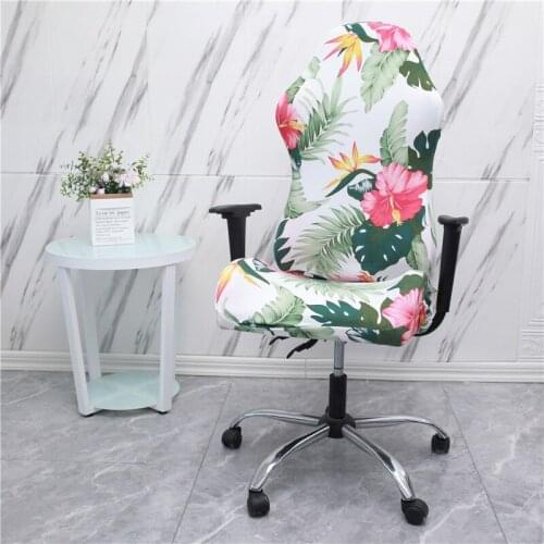 Gamer Chair Cover Stretch Spandex Office Game Reclining Racing Computer Chair Covers Home Relax Club Armchair Slipcovers Floral