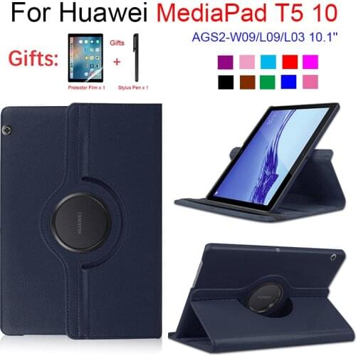 PU Leather Case For Huawei MediaPad T5 10 Tablet Case For Huawei MediaPad T5 AGS2-W09/L09/L03/W19 10.1"Funda Capa Stand Cover