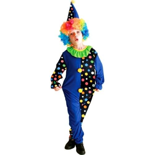 Kids Unisex Joker Cosplay Party Dress Up Clown Clothes Suit Costume