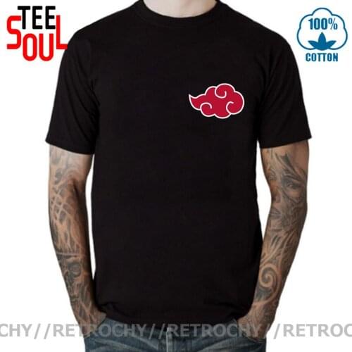 Japan NRT Anime Akatsuki Cloud Symbols Print Men t-shirt Streetwear Short Sleeve Tshirt 2021 Men Women Oversized tee shirt homme