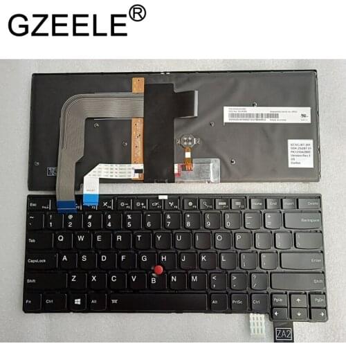 GZEELE new for Lenovo FOR Thinkpad T470P US Backlit Keyboard 00UR395 00UR355