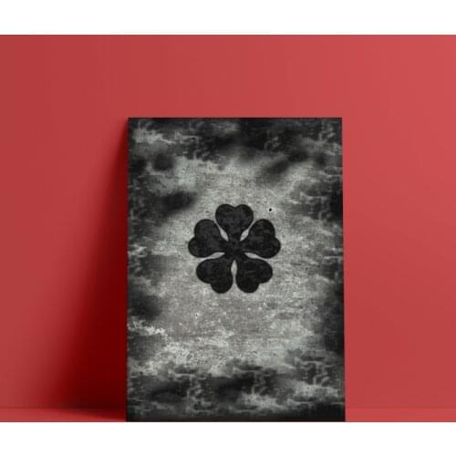 Canvas HD Prints Pictures Plant Wall Art Painting Black Clover Five Leaf Home Decoration Modular Poster Living Room No Framework