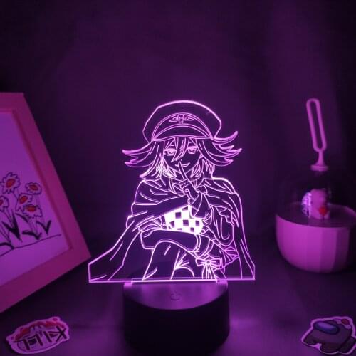Kokichi Oma Danganronpa 3D Led Anime Figure Night Lights Gifts For Friends RGB Game Neon Lamps Bedroom Bedside Table Decoration