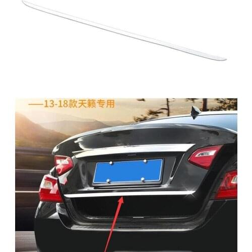 Car Rear Trunk Cover Tail Gate Trim Fit For Nissan Altima Teana L33 Sedan 2013-2017 Chrome Accent Garnish Molding Bumper
