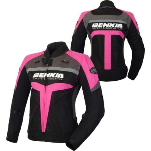 BENKIA New Style Womens Motorcycle&Motocross Clothing Spring ,Summer and Autumn Mesh Breathable Riding Anti-fall Jacket