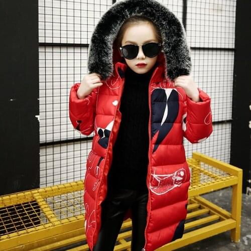 New Print Winter Coats Girls Thickness Winter Autumn Winter Jacket Kids Winter Jacket 8GT020