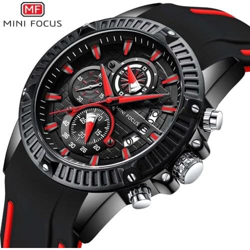 NEW MINI FOCUS Luxury Brand Mens Quartz Watches Men Fashion Casual Rubber Sports Watch Man Date Clock Relogio