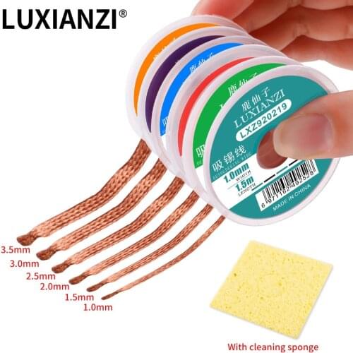 LUXIANZI Desoldering Wire 1/1.5/2/2.5/3/3.5Mm Width 1.5M Length Desoldering Braid For Soldering Desoldering Mesh Welding