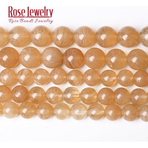 Wholesale Natural Stone Smooth Crystal Quartz Round Loose Beads 15" Strand 4/6/8/10/12 mm For Jewelry Making Accessories