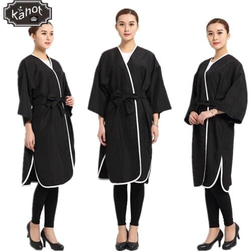 Salon Professional Hairdressing Kimono,Hair Shampoo Clothes Hairdressing Overalls Beauty SPA Barber Guest Bathrobe Gown