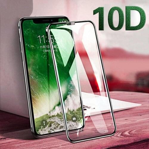 Shockproof 10D Tempered Glass Screen Film for iPhone Xs/Xs Max/XR/X/6S/7 Plus/8 Mobile Phone Accessories