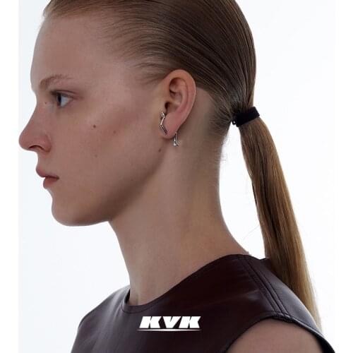 KVK Earrings New Fashion in 2021 simple cold wind anti allergy Earrings womens high-grade stud personalized Earrings