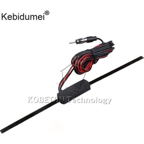 Kebidumei Universal 12V Non-Directional Auto Car Windshield Glass Electronic Mount Self Adhesive TV FM Radio Antenna