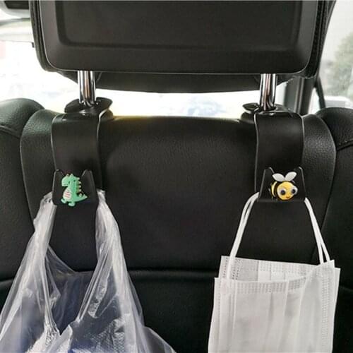 Universal Portable Car Seat Back Hook Cute Sticker Organizer Storage Hanger Holder Used To Store Groceries Bags and Handbags
