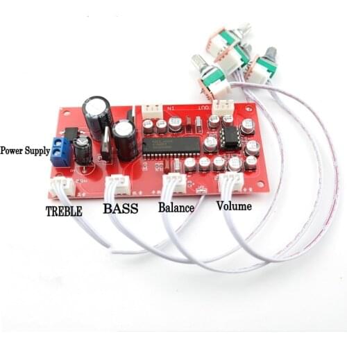 UPC1892CT + NE5532 Tone plate Volume control Board Preamp amplifier With treble bass balance volume adjustment