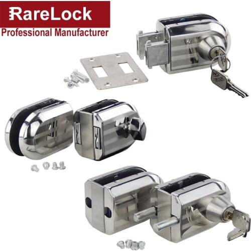 Stainless Glass Door Lock for Window Office Home Bathroom Accessory Toilet Hardware DIY Rarelock MMS235 dd
