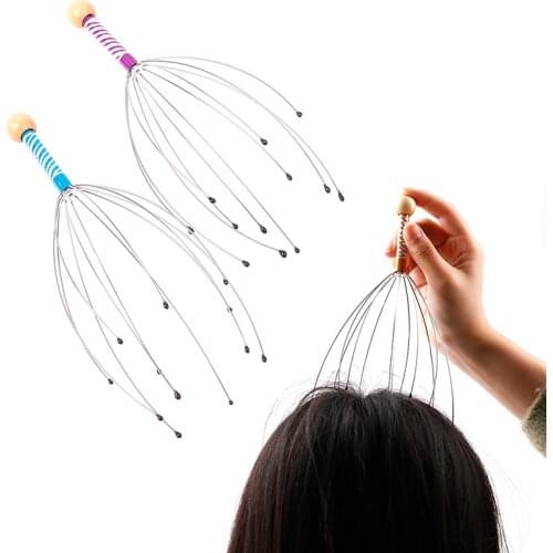 1PC Head Massager Octopus Claw Massager Tool Head Scalp Neck Equipment Stress Release Relax Massage Tens Pain Relief Head Care
