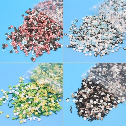 100g/Lot Adorable Mixed Clay Figure Sprnkles Soft Pottery Slices for Mobile Decoration DIY Crafts Accessories