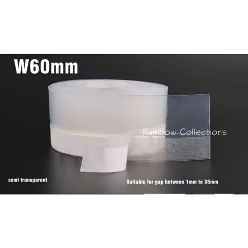 5Meter/lot W60mm sliding sash door window weatherstripping Self-adhesive glass sealing strips tape Door Bottom Sweep hardware