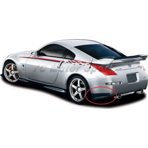 Car Accessories Carbon Fiber Rear Bumper Spats 2pcs Fit For 2002-2008 350Z Z33 NI Version 1 2 Rear Spats Caps Corner Extension