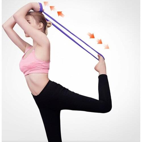 TPE Yoga Elastic Band Exercise Resistance Bands Pilates Stretch Loop Rubber Band Fitness Workout Training Pull Rope for Gym