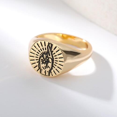 Romantic Gesture Finger Heart Rings For Women Men Lover Couple Ring Gothic Hip Hop Ring Vintage Jewelry Bague Anillos